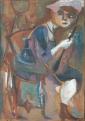 Anna Margit Önarckép hegedűvel 1946